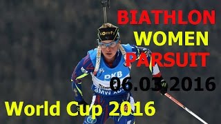 BIATHLONWOMEN PARSUIT  World Championship 20166 of March Norway  HOLMENKOLLEN [upl. by Ohnuj]