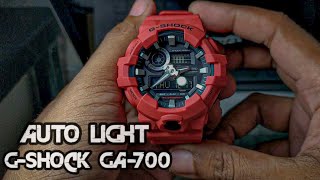 How to turn on Auto light GSHOCK GA700 [upl. by Llerrot]