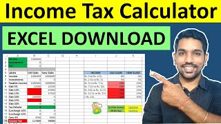 Income Tax Calculator FY 202223 Excel DOWNLOAD AY 202324 [upl. by Axela]