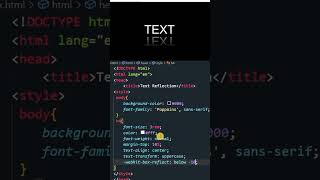 Unbelievable Css Text Mirror Effect Musttry Tips amp Tricks csstricks webdesign hovereffect css [upl. by Sorilda283]