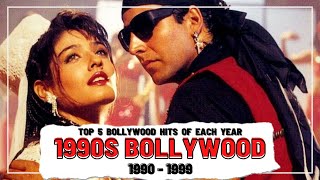 Top 5 Bollywood Hits Of Each Year 1990  1999 [upl. by Borchert]