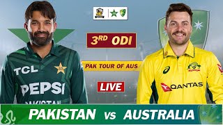 PAKISTAN vs AUSTRALIA 3rd ODI MATCH 2024  PAK vs AUS LIVE SCORES amp COMMENTARY  AUS 25 overs [upl. by Kata]