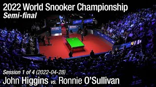 2022 World Snooker Championship Semifinal John Higgins vs Ronnie OSullivan Full Match 14 [upl. by Essyle]