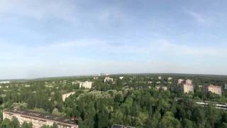 Chernobyl panorama from the Voskhod Building in Pripyat [upl. by Alsworth]