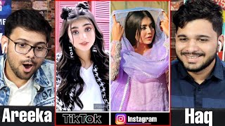 Areeka Haqs Tik Tok amp Instagram  Indian Reaction [upl. by Adierf]