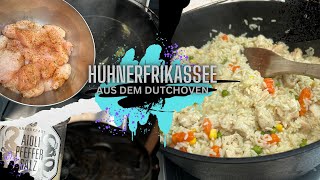 Hühnerfrikassee aus dem Dutchoven4k cooking dutchoven asmr [upl. by Irmine]