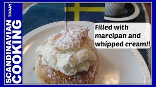 Semla  How To Make Swedish Semlor Buns  Fastlagsbulle [upl. by Nadroj]