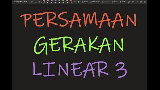 Fizik Tingkatan 4 Bab 2 KBSM Persamaan Gerakan Linear 3 [upl. by Gigi]