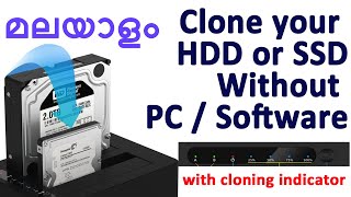 how to clone hdd to ssd or hdd to hdd in offline  മലയാളം [upl. by Nnaul243]