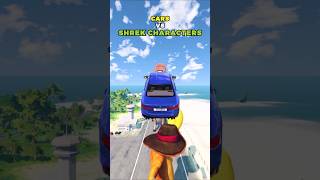 Cars VS Shrek Characters 🚗  BeamNGdrive shorts [upl. by Brodie]