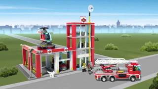 Fire Station  LEGO City  60004 [upl. by Ursulina853]