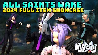 FFXIV All Saints Wake 2024  All Rewards  Full In Game Showcase With Dyes [upl. by Arty434]