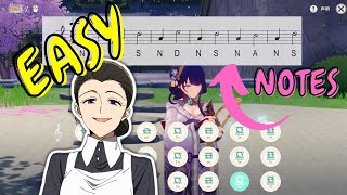 【EASY】Isabellas Lullaby  The Promised Neverland  Genshin Impact Lyre with NOTES  Tutorial 原神樂譜 [upl. by Nafis]