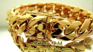 18k Rose Gold Miami Cuban Link Bracelet Daniel Jewelry Inc [upl. by Hazmah]