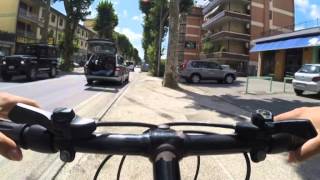 PISTOIA PISTE CICLABILI LUNGO VIALE ADUA [upl. by Yknip]