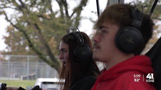 Shawnee Mission North students celebrate Navy week with flight simulators [upl. by Mikel]