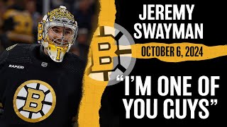 Jeremy Swayman Expresses Gratitude After Signing Extensions With Bruins [upl. by Edd767]