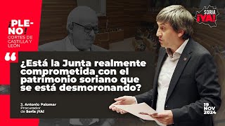 EL CONSEJERO DE CULTURA NO ACLARA EL COMPROMISO DE LA JUNTA CON EL PATRIMONIO SORIANO  Soria ¡YA [upl. by Crosse51]