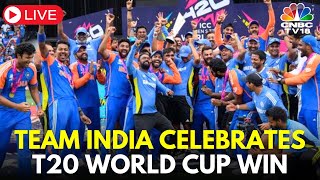 LIVE Team India Celebrates T20 World Cup Win  Rohits Emotional Moments with Kohli  Dravid  N18L [upl. by Aicert648]