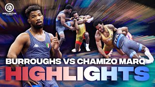 Jordan BURROUGHS USA v F CHAMIZO MARQ ITA  FS 74kg  2018 World Championships  BRONZE [upl. by Stacia]