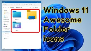 How to make custom Folder icons on Windows 11  Customize Folder icons on Windows 11 [upl. by Tait]