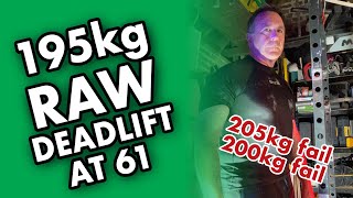 Raw 195kg conventional deadlift [upl. by Nimref]