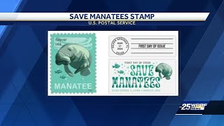 Post Office releases Save Manateesquot stamp for Manatee Appreciation Day in Florida [upl. by Linet]