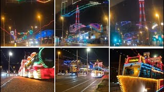 BlackPool Illuminations 2023  Drive Through the BlackPool Lights on Christmas Eve [upl. by Johansen]