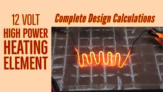 How to make 12 volt High Power Heating Element  Nichrome Heater Wire  DIY 12v DC Heater Wire [upl. by Elburt]