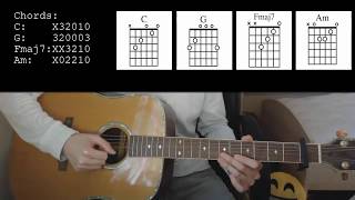 Calum Scott  Dancing On My Own EASY Guitar Tutorial [upl. by Ralli]