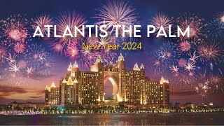 Atlantis The Palm Jumeirah Fireworks Display  Dubai UAE New Year 2024 Fireworks  4K 60fps [upl. by Aretak769]