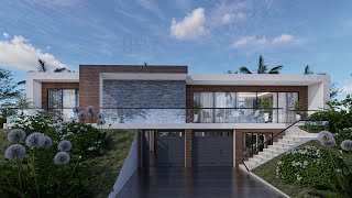 Modern Home Design 8m x 20m 3Bedroom with Basement [upl. by Droflim]