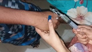 IV butterfly Ceftriaxone 1g amp Losectil 40 mg injection push video [upl. by Reema]