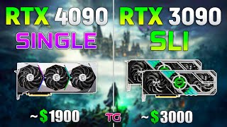 RTX 3090 SLI vs RTX 4090  Test in 4K [upl. by Ellimac]