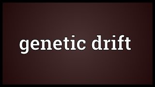 Genetic drift Meaning [upl. by Itoc990]