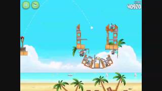 Angry Birds Rio  Golden Beachball Level 13  Walkthrough 3 Stars [upl. by Meeki846]