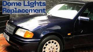 Mercedes Benz w202 Dome Lights  Replacement  SAbdullah cars [upl. by Ahsikit]