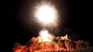 Winzerfest Bingen 2016 Burg Klopp Feuerwerk [upl. by Ziom726]