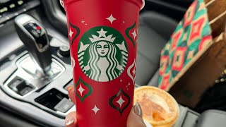 FREE Reusable Starbucks Red Cup  Starbucks Christmas Cup When You Order Their Holiday Drinks [upl. by Capone]