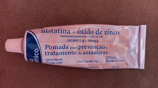 POMADA NISTATINA  ÓXIDO DE ZINCOCLAREIA O ROSTO MELASMA E TIRA AS ESPINHAS [upl. by Ahso689]