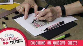 Stamping How To  Colouring on Adhesive Sheets  The Gilded quotFlakesquot Age [upl. by Hoyt]