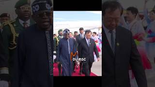 Chine Arrivée du Président Bola Tinubu en Chine pour assister au Forum Sinoafricaine forum short [upl. by Gen]