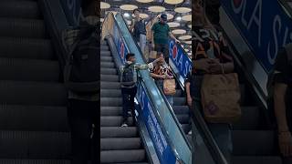 Cheeks pulling prank on escalator 😍 shorts [upl. by Lib]