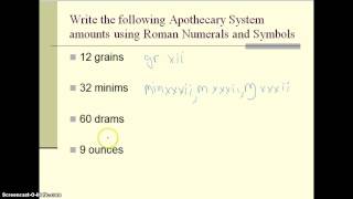 Apothecary measurements [upl. by Byrle]