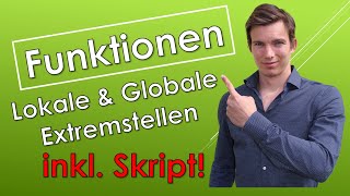 LOKALE und GLOBALE Extremstellen Zusammenfassung mit SKRIPT [upl. by Airol]