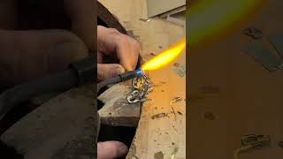 Quickest jeweller task Watch me solder a jump ring like a pro🔥 jewelleryshorts jewellerymaking [upl. by Aina]