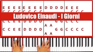 I Giorni Piano  How to Play Ludovico Einaudi I Giorni Piano Tutorial [upl. by Enyrhtac771]