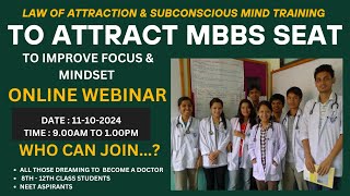 LAW OF ATTRACTION COURSE TO MBBS ASPIRANTS [upl. by Akir]