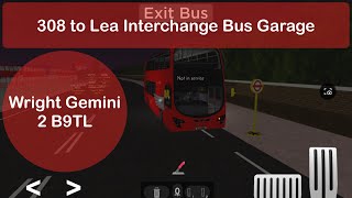 308 to Lea Interchange Bus Garage [upl. by Ballman]