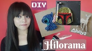 DIY String Art  Hilorama  Yiizelda ♥ [upl. by Jacquelynn]